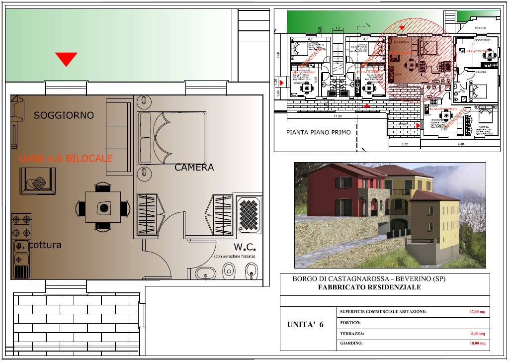 Appartamento a Beverino con 2 locali di 50 m2 - Foto