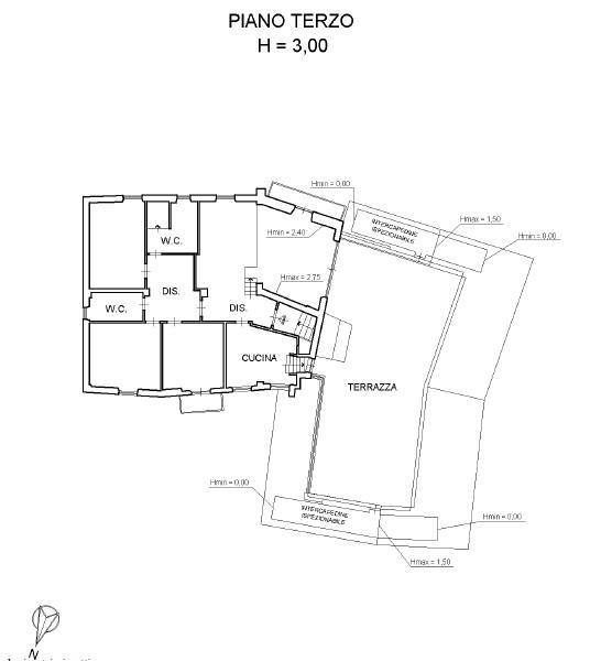 Attico a Lerici con 5 locali di 148 m2 - PLANIMETRIA
