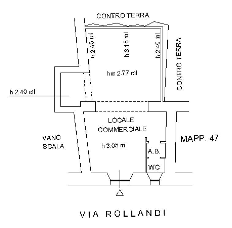Locale commerciale a Riomaggiore con 1 locali di 30 m2 - PLANIMETRIA