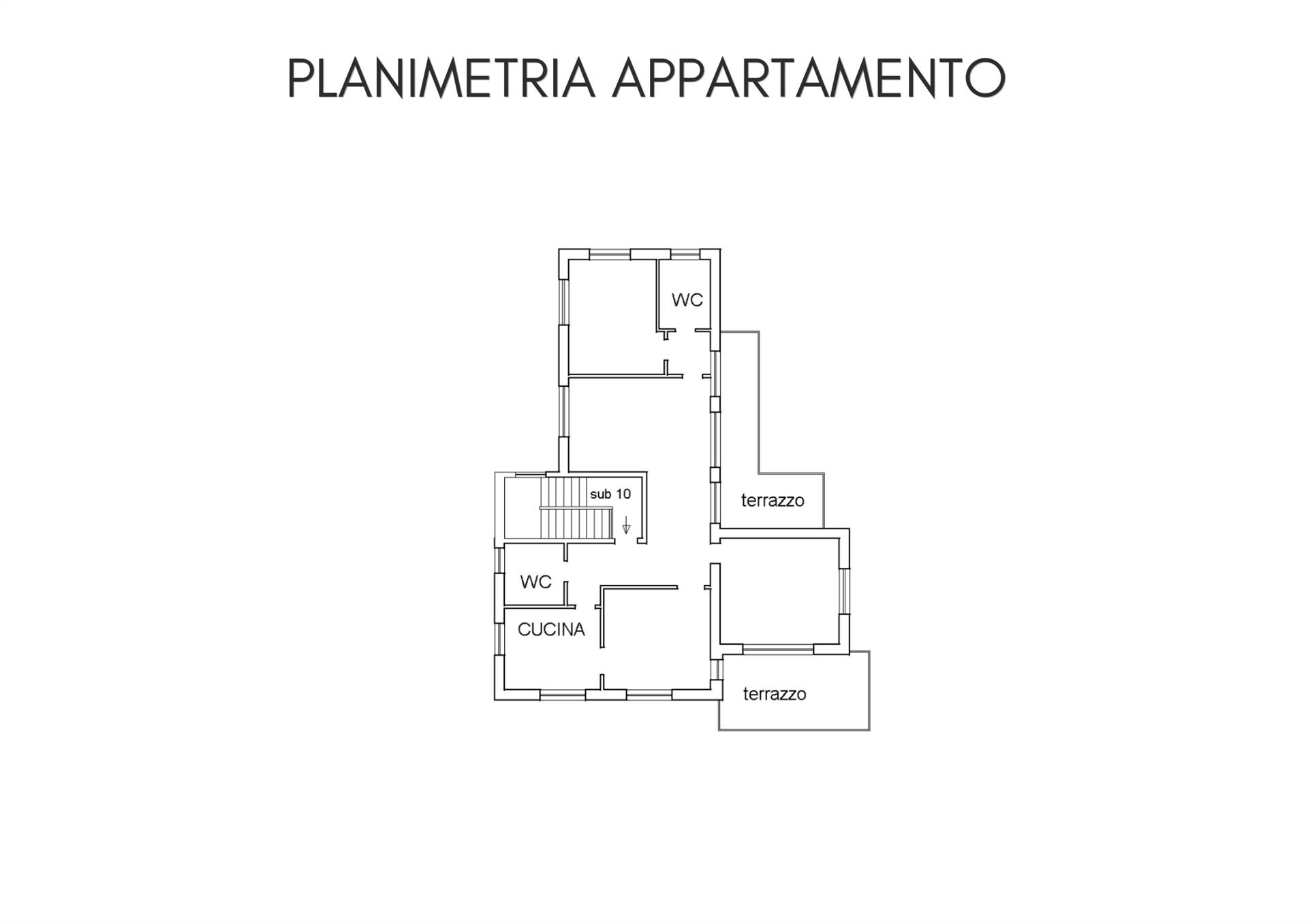Appartamento a La spezia con 5 locali di 151 m2 - PLANIMETRIA