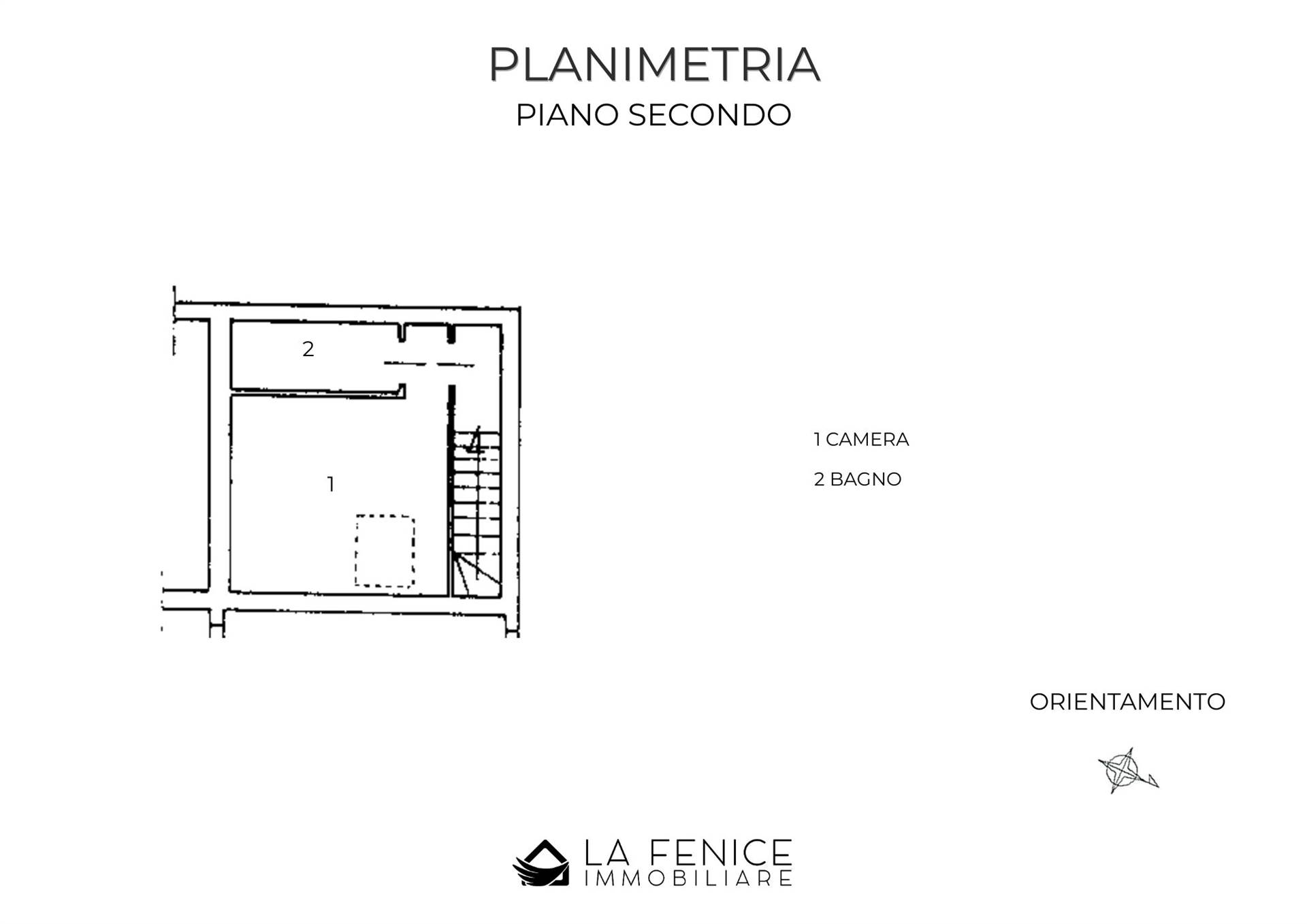 Appartamento a Pignone con 2 locali di 64 m2 - PLANIMETRIA APPARTAMENTO PIANO SECONDO Appartamento a Pignone con 2 locali di 64 m2 - PLANIMETRIA APPARTAMENTO PIANO SECONDO