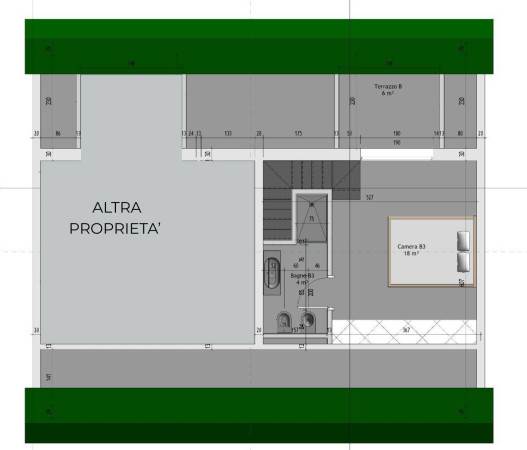 Appartamento a La spezia con 8 locali di 210 m2 - PLANIMETRIA PIANO SECONDO